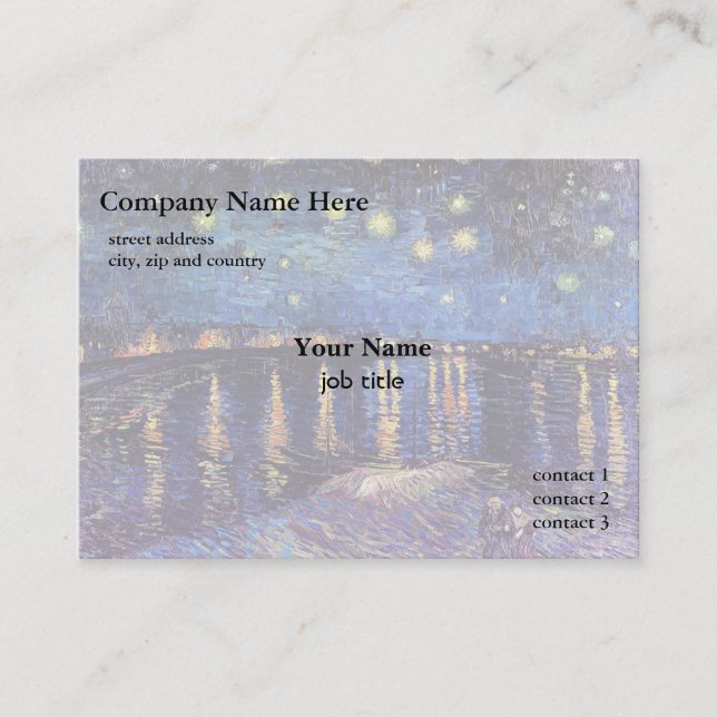 Vincent van Gogh, Starry Night over the Rhone Business Card (Front)