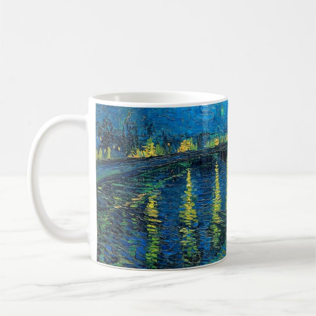 Vincent Van Gogh Starry Night Over The Rhone Coffee Mug (Left)