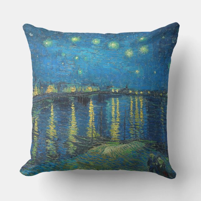 Vincent Van Gogh Starry Night Over the Rhone Cushion (Front)