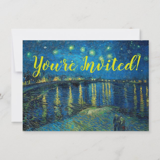Vincent Van Gogh Starry Night Over the Rhone Invitation (Front)