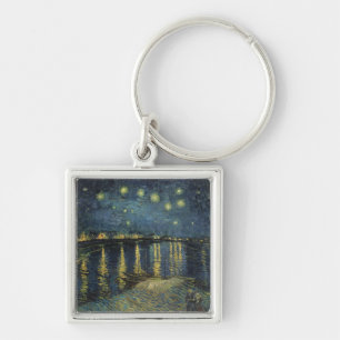 Vincent van Gogh   Starry Night Over the Rhone Key Ring