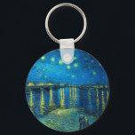 Vincent Van Gogh Starry Night Over The Rhone Key Ring<br><div class="desc">Vincent Van Gogh Starry Night Over The Rhone Keychain</div>
