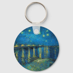 Vincent Van Gogh Starry Night Over the Rhone Key Ring