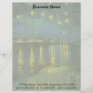 Vincent van Gogh - Starry Night Over the Rhone Letterhead