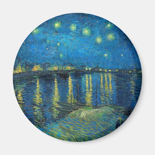 Vincent Van Gogh Starry Night Over the Rhone Magnet (Front)