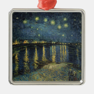 Vincent van Gogh   Starry Night Over the Rhone Metal Ornament