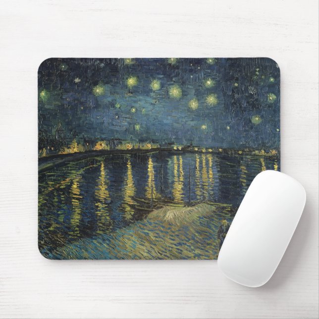 Vincent van Gogh | Starry Night Over the Rhone Mouse Pad (With Mouse)