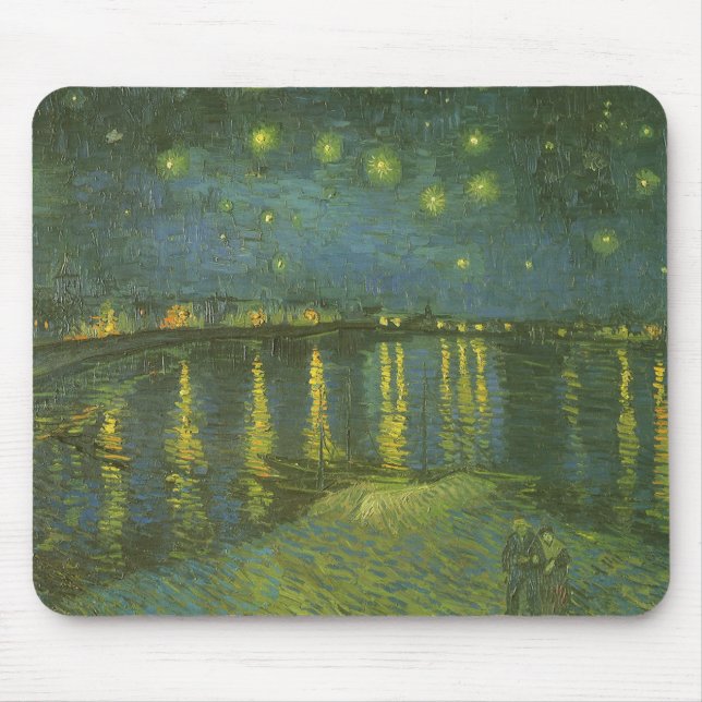 Vincent van Gogh - Starry Night Over the Rhone Mouse Pad (Front)