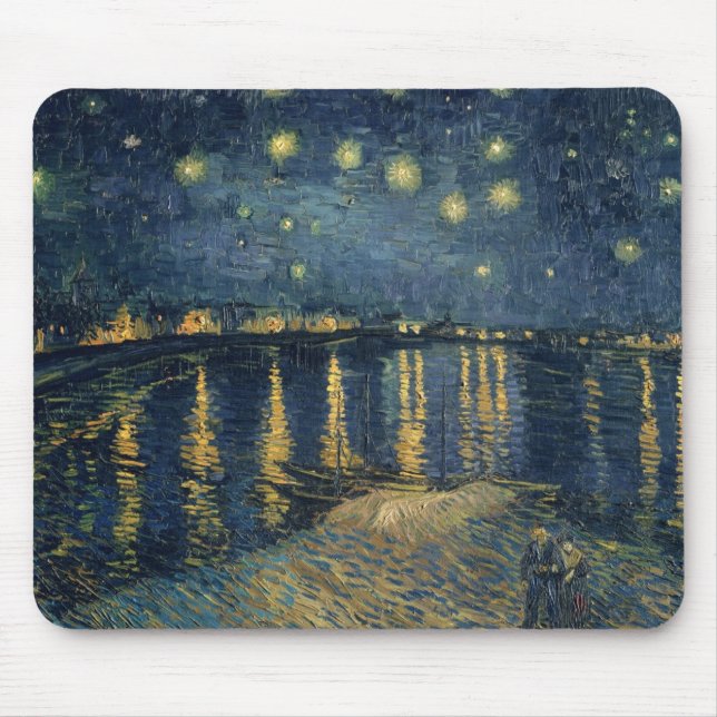 Vincent van Gogh | Starry Night Over the Rhone Mouse Pad (Front)