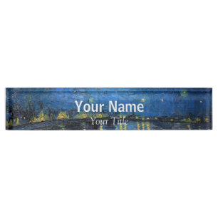 Vincent van Gogh - Starry Night Over the Rhone Nameplate
