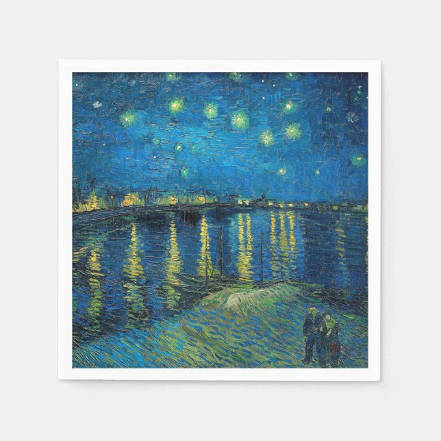 Vincent Van Gogh Starry Night Over the Rhone Napkin (Front)