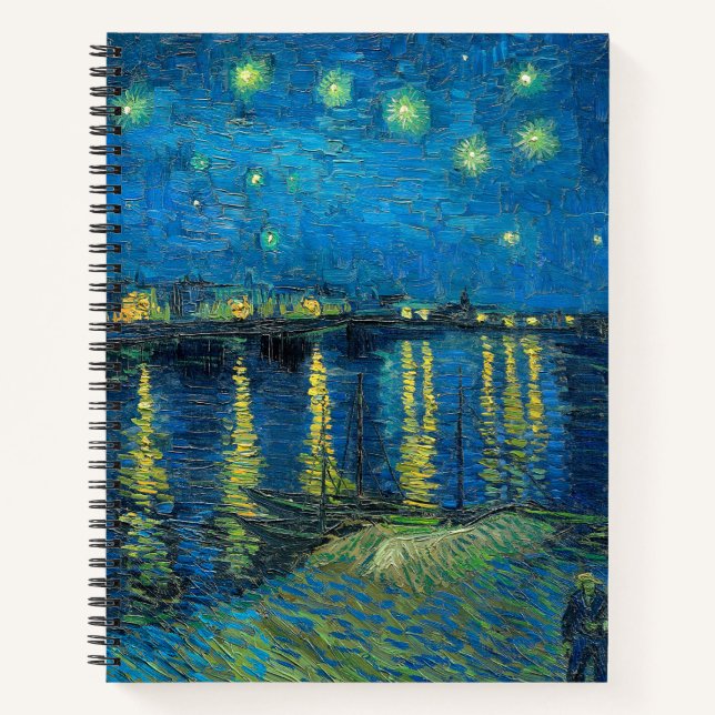 Vincent Van Gogh Starry Night Over the Rhone Notebook (Front)