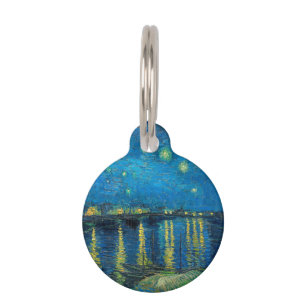 Vincent Van Gogh Starry Night Over the Rhone Pet Tag