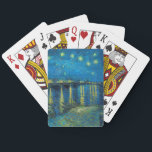 Vincent Van Gogh Starry Night Over the Rhone Playing Cards<br><div class="desc">Van Gogh Masterpiece Starry Night - A painting by Vincent Van Gogh,  Starry Night Over the Rhone,  shows a night filled with stars,  and a bridge. Painted in Arles France at night time,  painted in 1888.</div>
