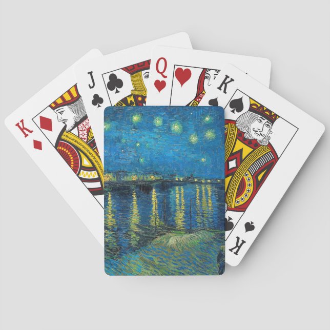 Vincent Van Gogh Starry Night Over the Rhone Playing Cards (Back)
