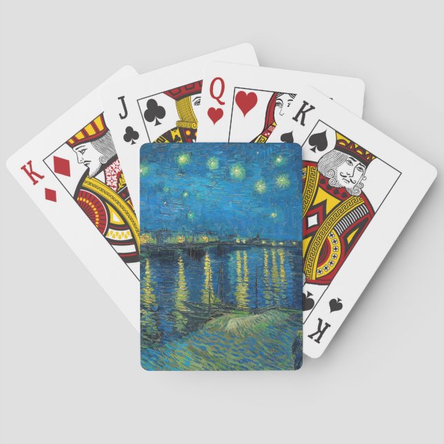 Vincent Van Gogh Starry Night Over the Rhone Playing Cards (Back)