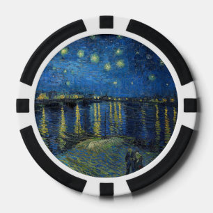 Vincent van Gogh - Starry Night Over the Rhone Poker Chips