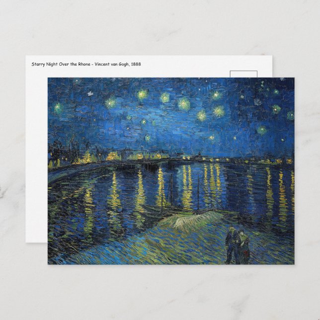 Vincent van Gogh - Starry Night Over the Rhone Postcard (Front/Back)