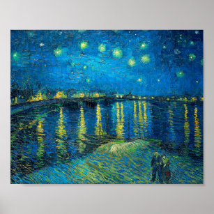 Vincent Van Gogh Starry Night Over The Rhone Poster