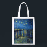 Vincent van Gogh - Starry Night Over the Rhone Reusable Grocery Bag<br><div class="desc">Starry Night Over the Rhone / Nuit etoilee sur le Rhone - Vincent van Gogh,  Oil on Canvas,  1888,  Arles</div>