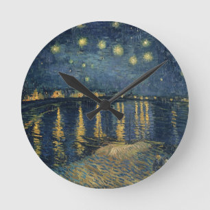 Vincent van Gogh Starry Night Over the Rhone Round Clock