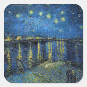 Vincent van Gogh - Starry Night Over the Rhone Square Sticker