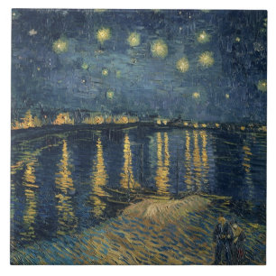 Vincent van Gogh   Starry Night Over the Rhone Tile