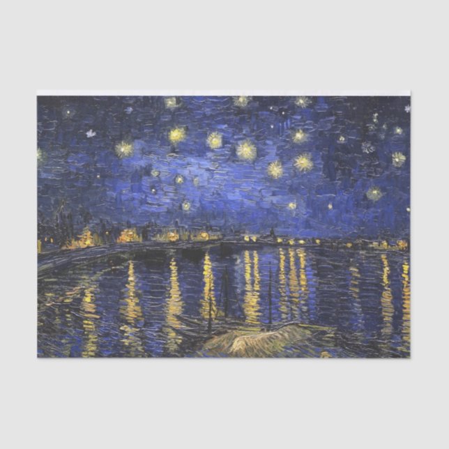 Vincent Van Gogh Starry Night Over The Rhone Tissue Paper (Front)