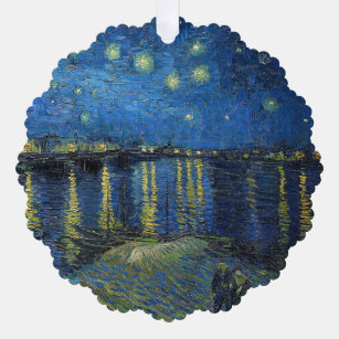Vincent van Gogh - Starry Night Over the Rhone Tree Decoration Card