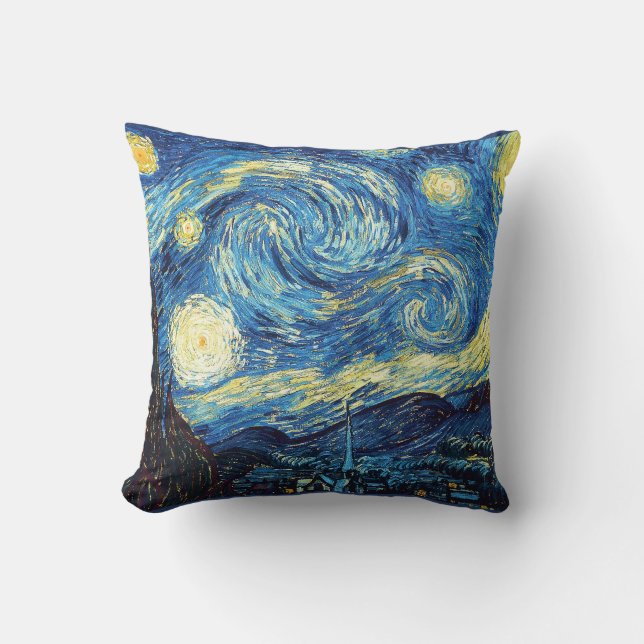 Vincent Van Gogh Starry Night Pillow (Front)