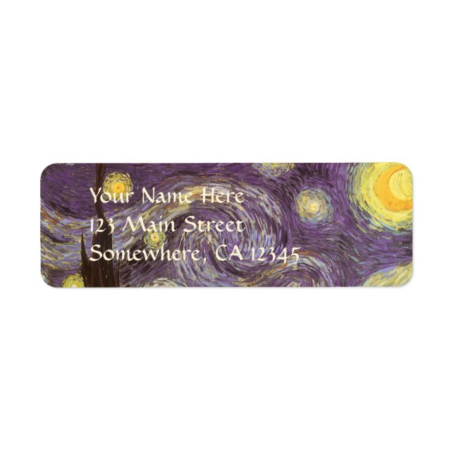 Vincent van Gogh - Starry Night Return Address Label (Front)