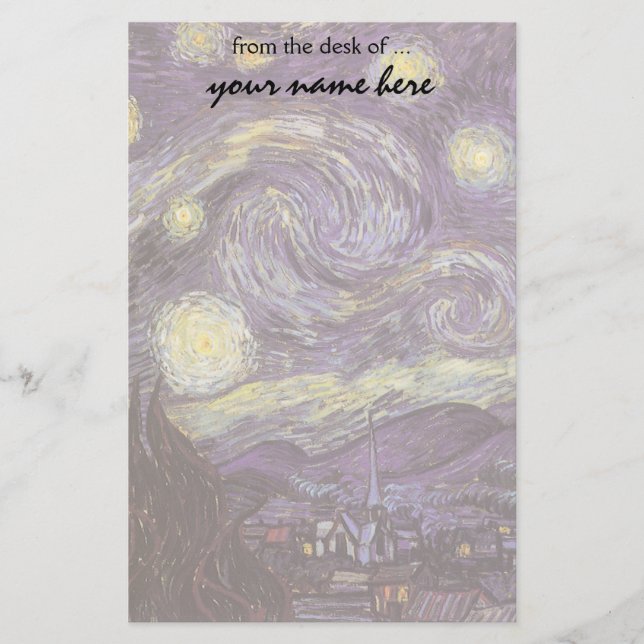 Vincent van Gogh - Starry Night Stationery (Front)