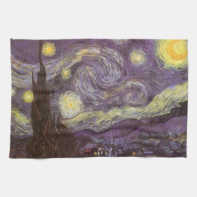 Vincent van Gogh - Starry Night Tea Towel (Horizontal)