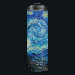 Vincent van Gogh, Starry Night Thermal Tumbler<br><div class="desc">Starry Night,  famous painting by Vincent van Gogh</div>