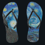 Vincent van Gogh, Starry Night Thongs<br><div class="desc">Starry Night,  famous painting by Vincent van Gogh</div>