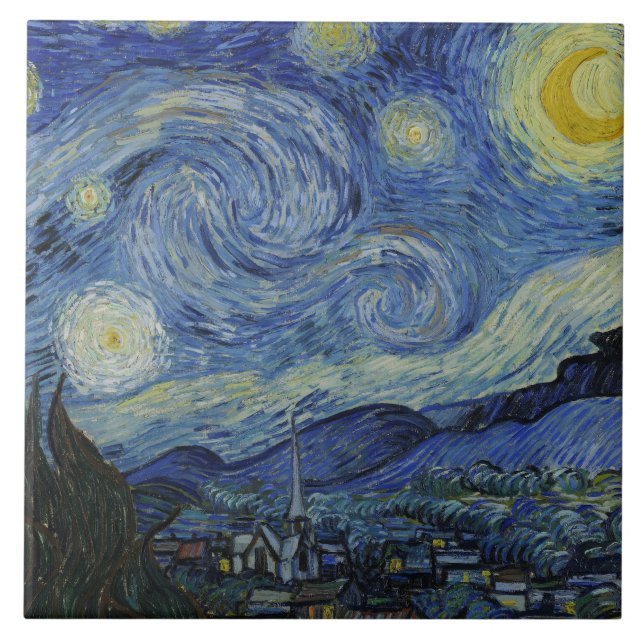 Vincent van Gogh - Starry Night Tile (Front)