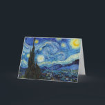 Vincent Van Gogh Starry Night Vintage Art Notecard<br><div class="desc">Vincent Van Gogh Starry Night Vintage Fine Art Notecard</div>