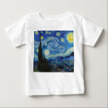Vincent Van Gogh Starry Night Vintage Fine Art Baby T-Shirt<br><div class="desc">Vincent Van Gogh Starry Night Vintage Fine Art Baby T-Shirt</div>