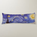 Vincent Van Gogh Starry Night Vintage Fine Art Body Cushion<br><div class="desc">Vincent van Gogh Starry Night Fine Art Painting Starry Night is a painting by Dutch post-impressionist artist Vincent van Gogh. The blue night sky is filled with swirling clouds, stars, and a bright crescent moon. The Starry Night is the only nocturne in the series of views from his bedroom window....</div>