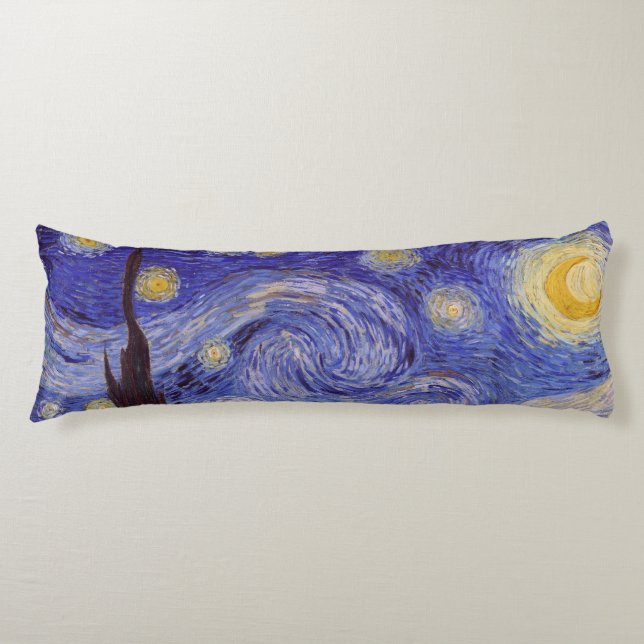 Vincent Van Gogh Starry Night Vintage Fine Art Body Cushion (Front)