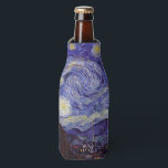 Vincent Van Gogh Starry Night Vintage Fine Art Bottle Cooler<br><div class="desc">Vincent van Gogh Starry Night Fine Art Painting Starry Night is a painting by Dutch post-impressionist artist Vincent van Gogh. The blue night sky is filled with swirling clouds, stars, and a bright crescent moon. The Starry Night is the only nocturne in the series of views from his bedroom window....</div>