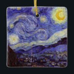 Vincent Van Gogh Starry Night Vintage Fine Art Ceramic Ornament<br><div class="desc">Vincent van Gogh Starry Night Fine Art Painting Starry Night is a painting by Dutch post-impressionist artist Vincent van Gogh. The blue night sky is filled with swirling clouds, stars, and a bright crescent moon. The Starry Night is the only nocturne in the series of views from his bedroom window....</div>