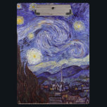 Vincent Van Gogh Starry Night Vintage Fine Art Clipboard<br><div class="desc">Vincent van Gogh Starry Night Fine Art Painting Starry Night is a painting by Dutch post-impressionist artist Vincent van Gogh. The blue night sky is filled with swirling clouds, stars, and a bright crescent moon. The Starry Night is the only nocturne in the series of views from his bedroom window....</div>