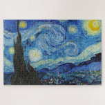 Vincent Van Gogh Starry Night Vintage Fine Art Jigsaw Puzzle<br><div class="desc">Vincent Van Gogh Starry Night Vintage Fine Art Jigsaw Puzzle.</div>