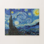 Vincent Van Gogh Starry Night Vintage Fine Art Jigsaw Puzzle<br><div class="desc">Vincent Van Gogh Starry Night Vintage Fine Art Jigsaw Puzzle.</div>