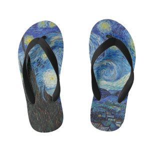 Vincent Van Gogh Starry Night Vintage Fine Art Kid's Thongs