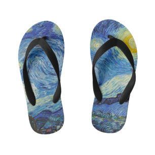 Vincent Van Gogh Starry Night Vintage Fine Art Kid's Thongs