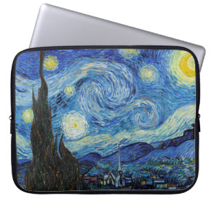 Vincent Van Gogh Starry Night Vintage Fine Art Laptop Sleeve