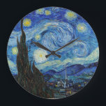 Vincent Van Gogh Starry Night Vintage Fine Art Large Clock<br><div class="desc">Vincent Van Gogh Starry Night Vintage Fine Art Large Clock</div>
