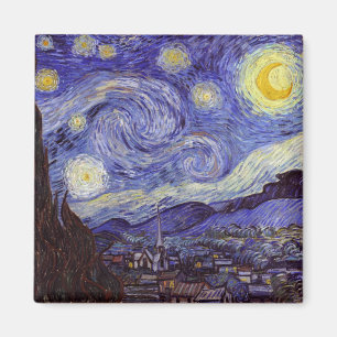 Vincent Van Gogh Starry Night Vintage Fine Art Magnet